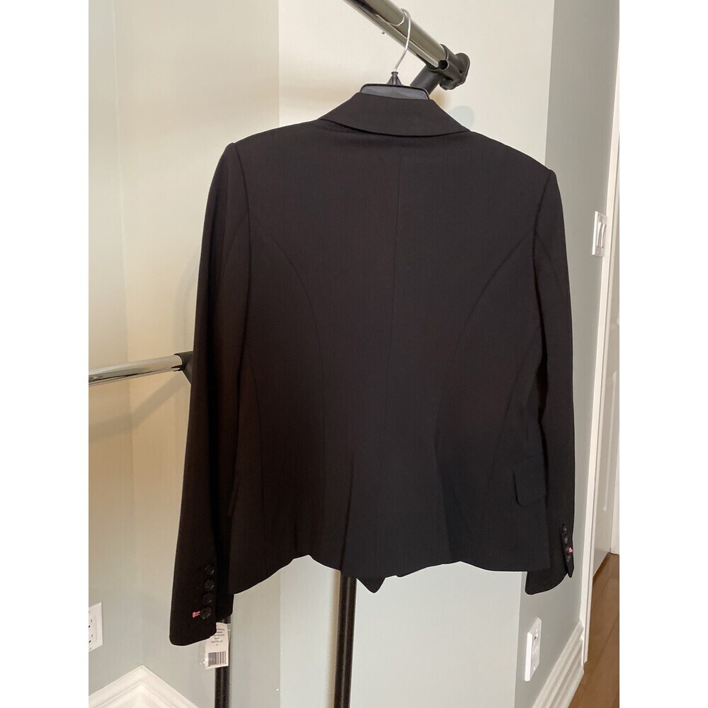 Pink Tartan Women's Ponte Double Breasted Blazer in Black Size 8 $799 - Picture 8 of 9